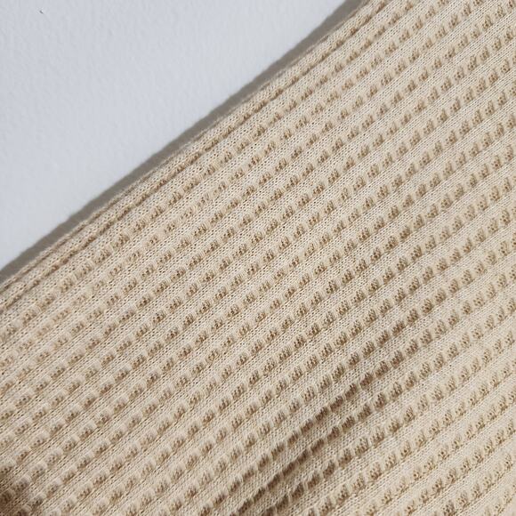 Soft Surroundings Autumn waffle tunic top yellowish tan long sleeve woman size M - Picture 11 of 11